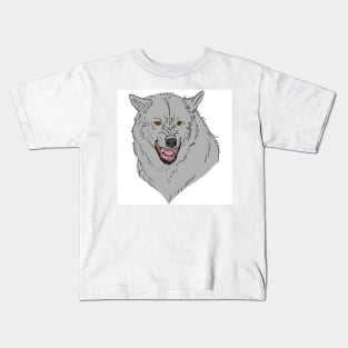 Wolf growls Kids T-Shirt